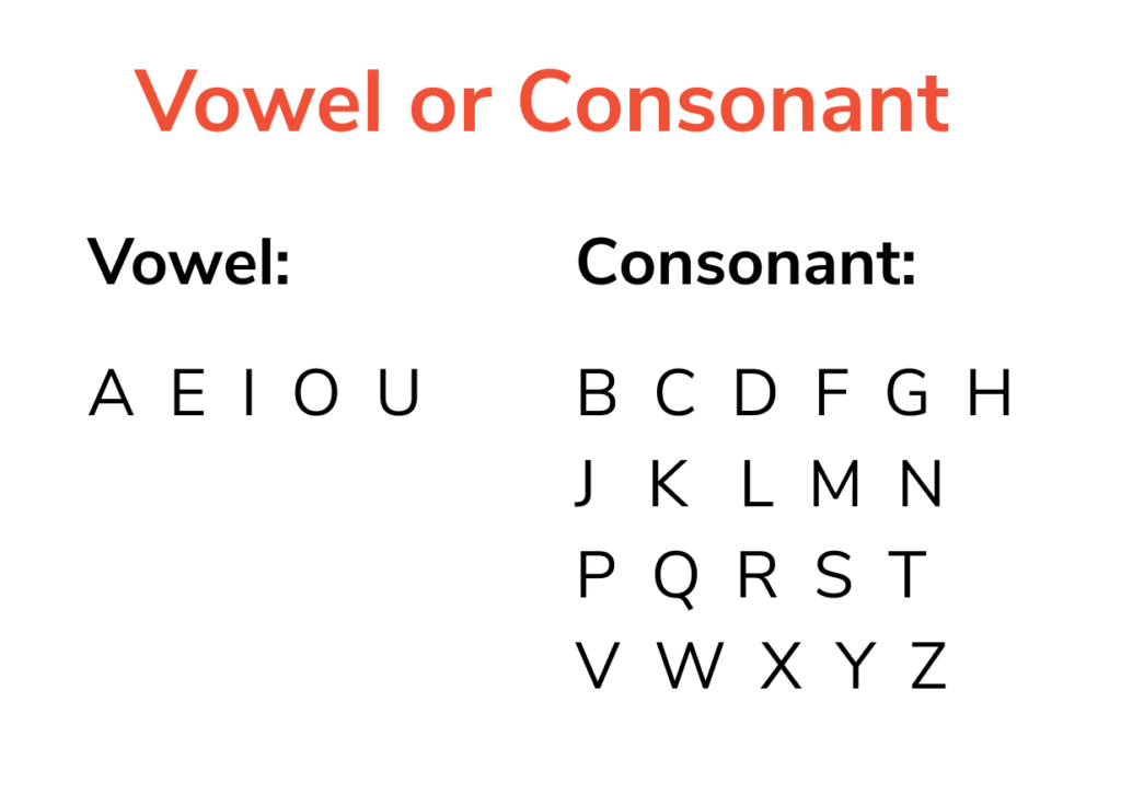 Consonant and Vowel